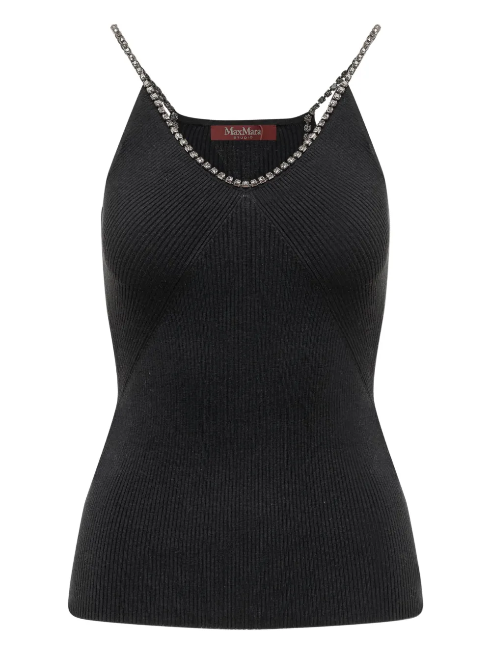 

Топ Mina в рубчик MAX MARA, черный