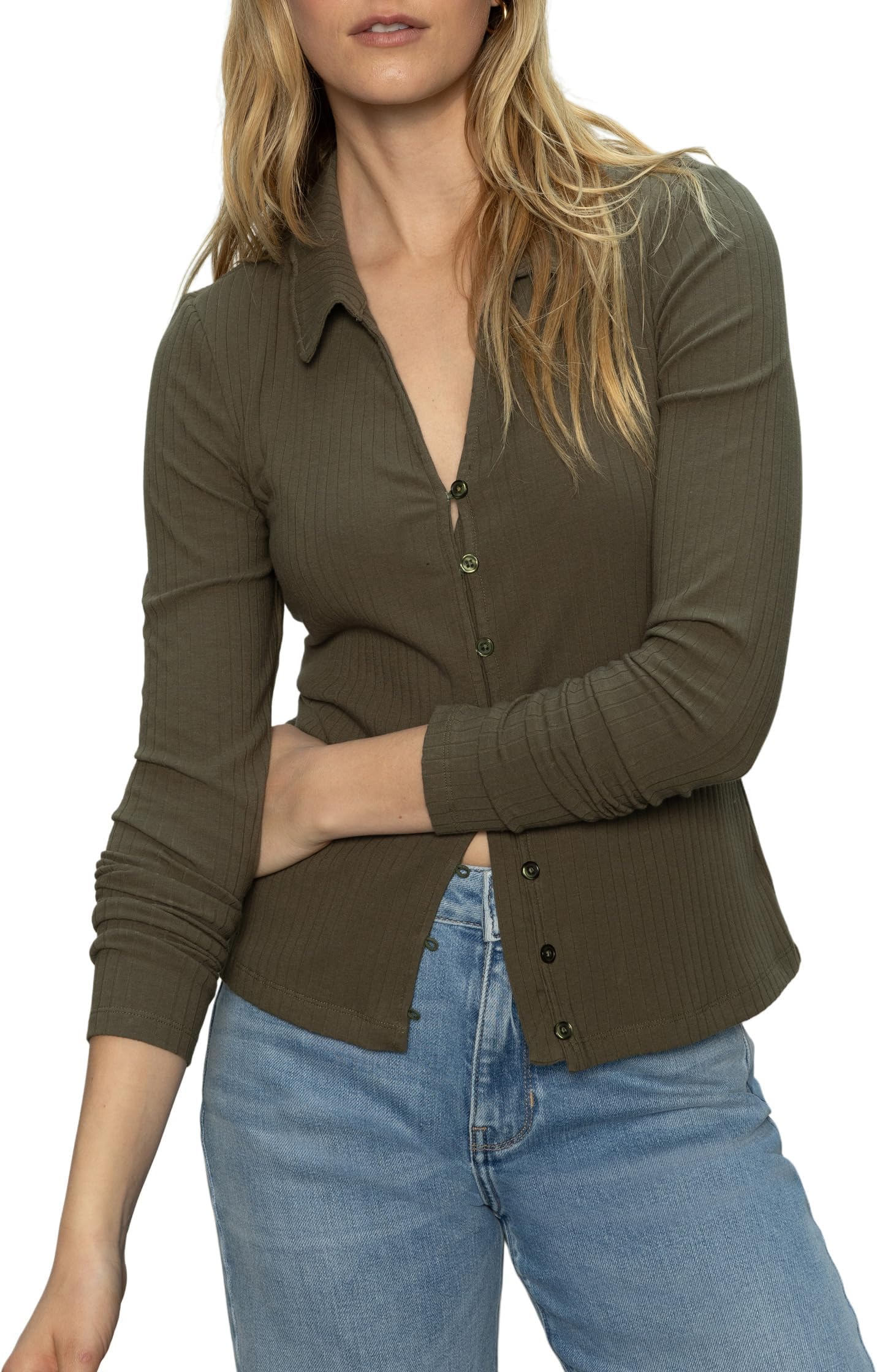 

Рубашка Sanctuary Daydreamer Knit Shirt, цвет Kalamata