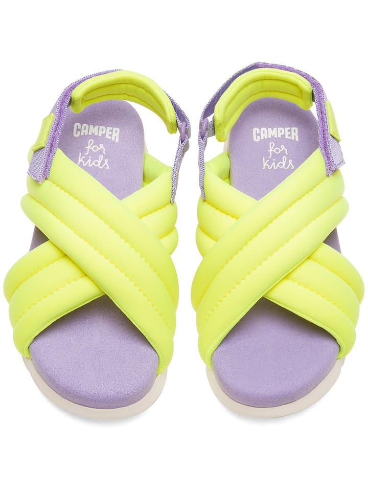 Camper Сандалии "Oruga" желто-сиреневого цвета — фото 3