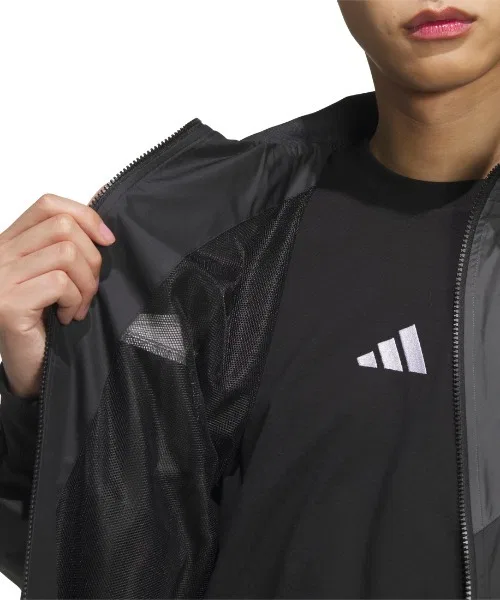 Ветровка adidas Must Have свободного кроя с цветовыми блоками, тёмно-синяя — фото 3