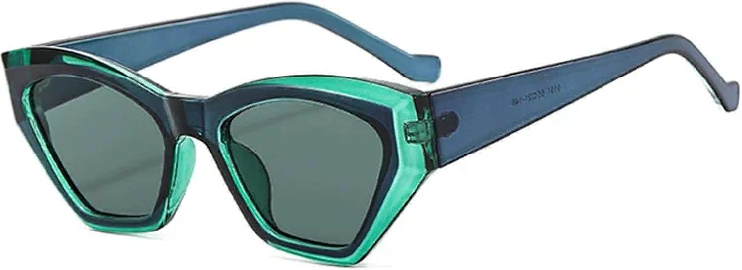 

Солнцезащитные очки с защитой от УФ-излучения UV400 | Маленькие женские панк-очки с разноцветными линзами | для женщин и мужчин, для занятий спортом на открытом воздухе и вождения DSVIGF, Green-green