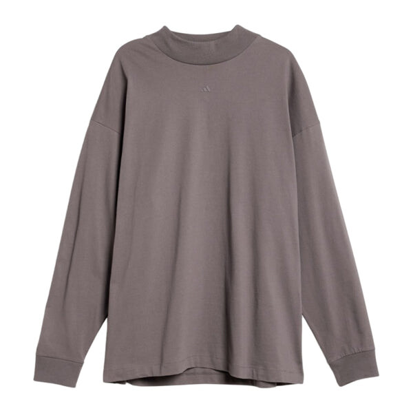 Футболка basketball long sleeve tee asia sizing 'brown' Adidas, коричневый — фото 2