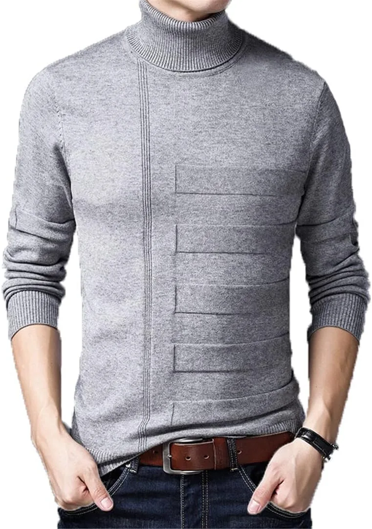 

Мужской свитер Slim Fit с высоким воротником, зимний, из кашемира Gienergy