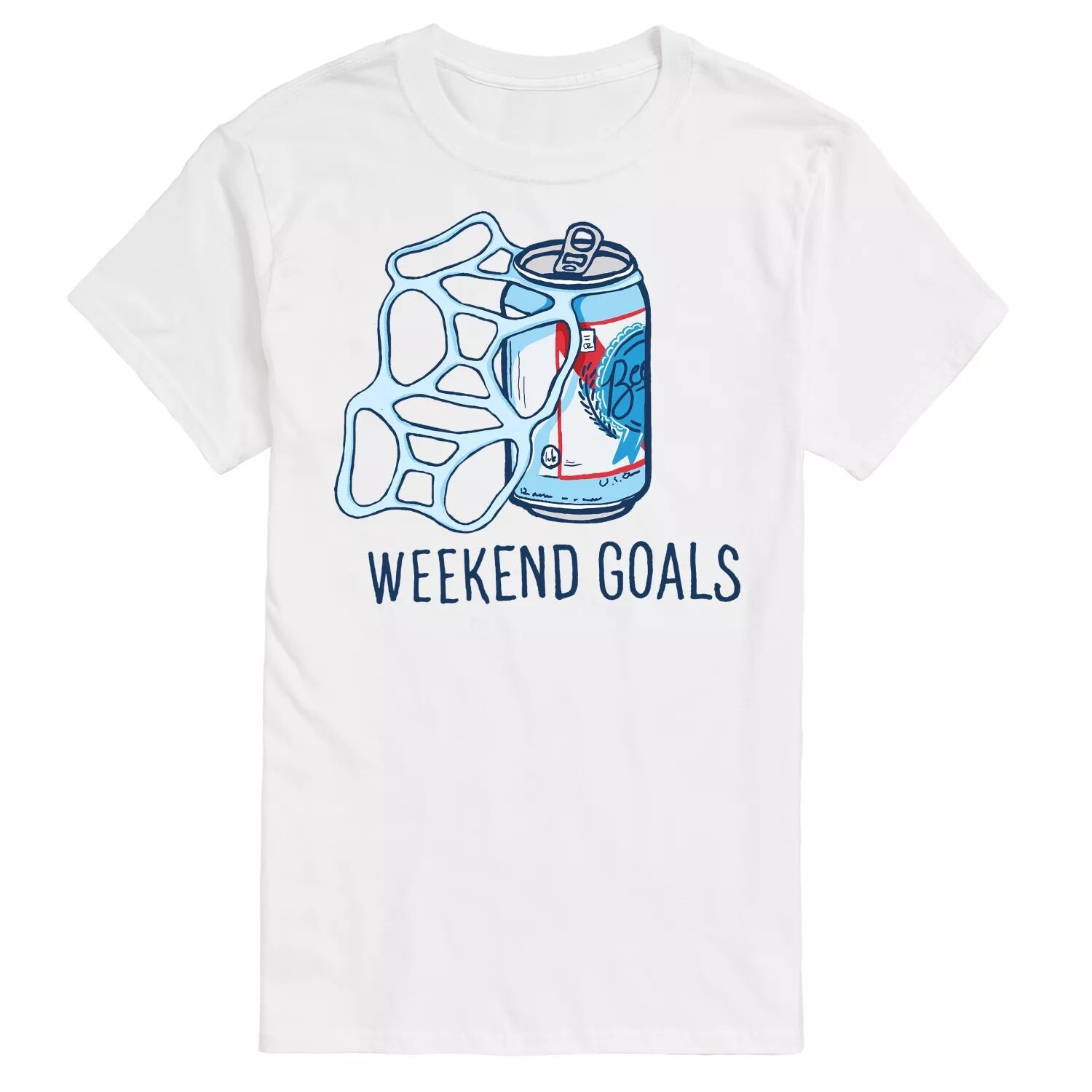 

Футболка Big & Tall с надписью Weekend Goals License, белый