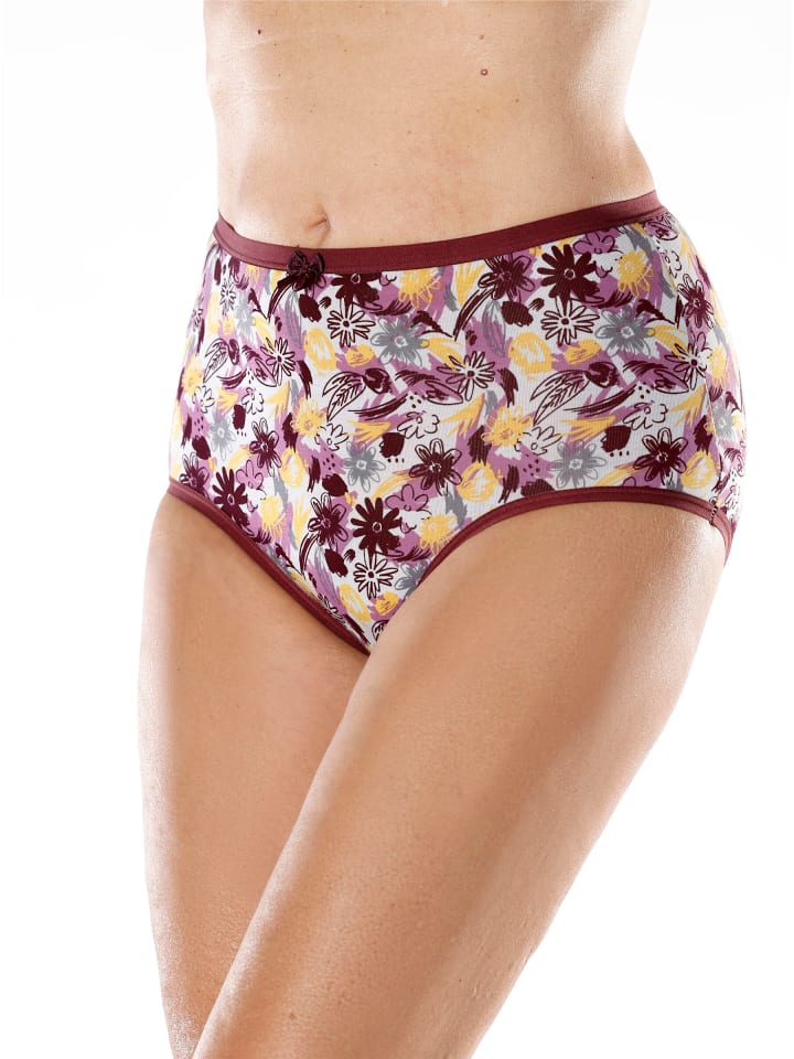 

Sieh an! Трусики с высокой талией, с принтом 2X + бордовый цвет