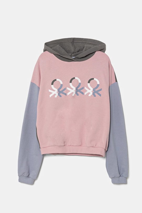 

Детская хлопковая толстовка United Colors Of Benetton, розовый