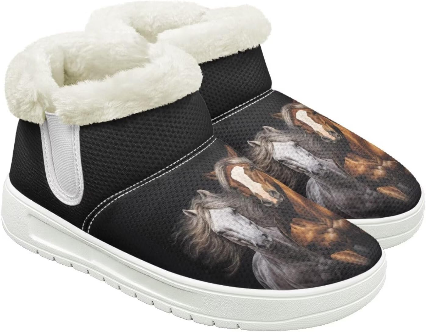 

Мужские слипоны Qoiuvncy с зимними ботинками, теплые мягкие зимние ботинки с меховой подкладкой, высокие зимние туфли с белой подошвой