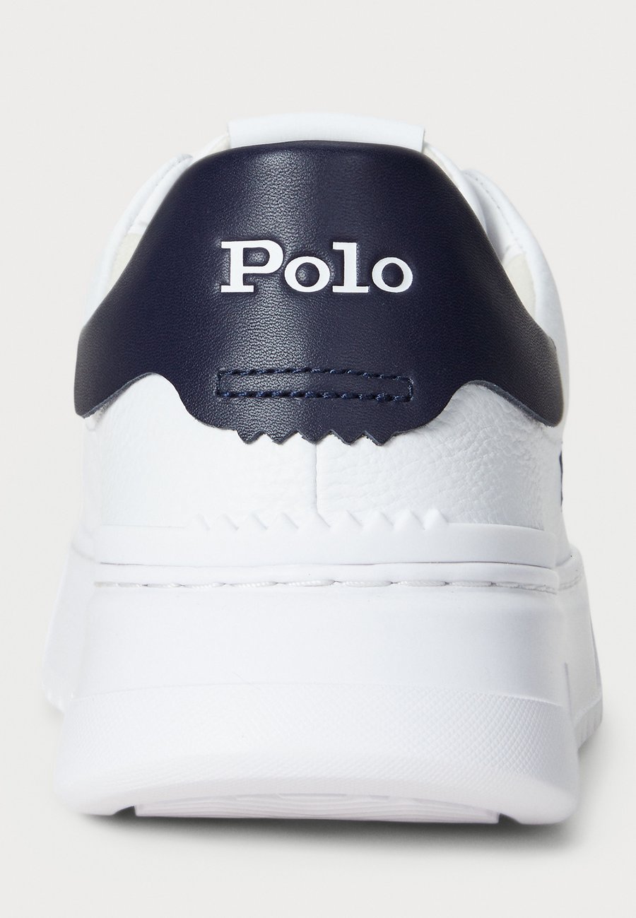 Кроссовки Polo Ralph Lauren RLITE COURT TUMBLED LEATHER SNEAKER, White/Navy/White — фото 3