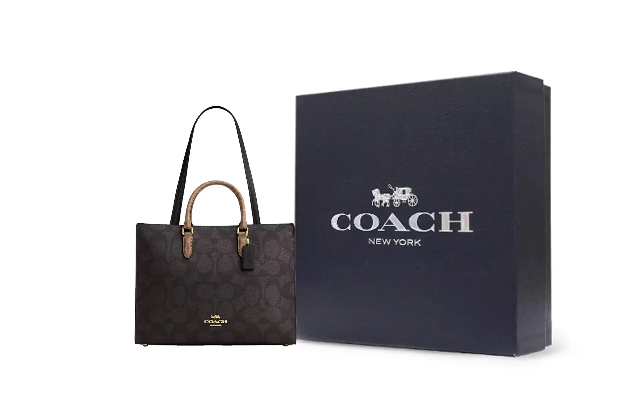 

COACH Сумка-шоппер из лакированного холста