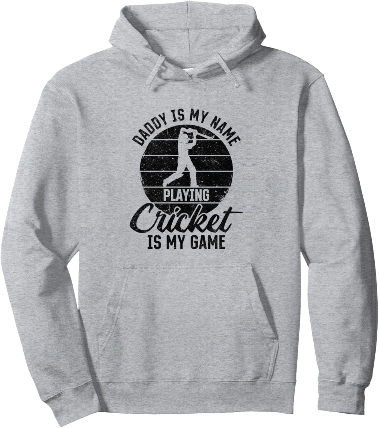 

Толстовка, Меня зовут Папа, я играю в крикет, моя игра - в толстовку Daddy Cricket Player, серый