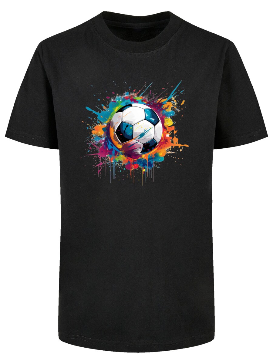 

Рубашка F4NT4STIC Colorful Soccer Ball Graphic Design, черный