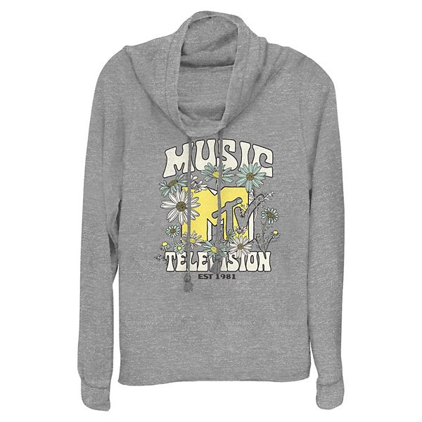 

Женская футболка с длинным рукавом MTV Springtime Floral Logo Cowlneck Licensed Character
