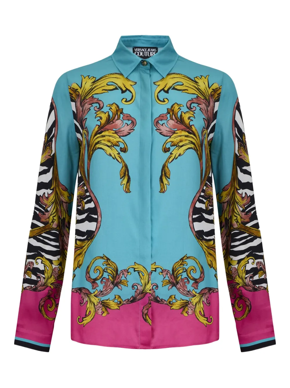 

Рубашка с принтом Baroque Versace Jeans Couture, синий