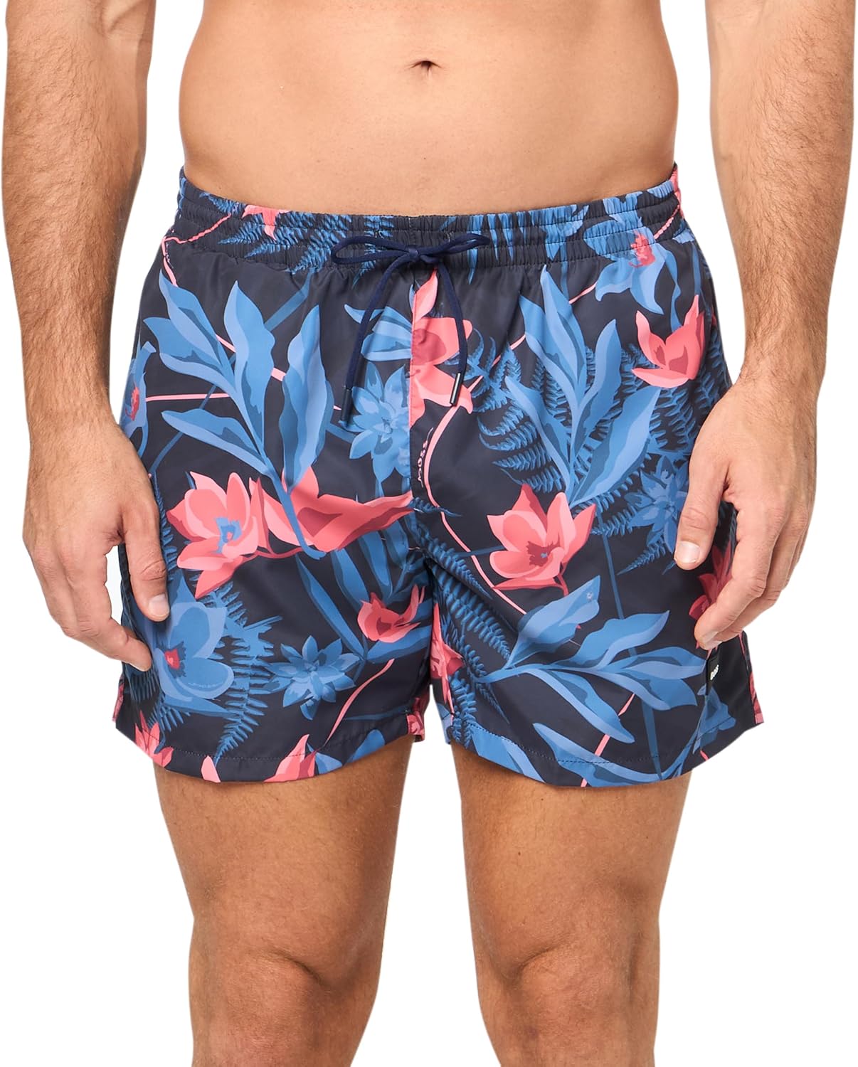 

Плавки-шорты BOSS мужские Reev с тропическим принтом, 4,75 дюйма, Navy Flowers