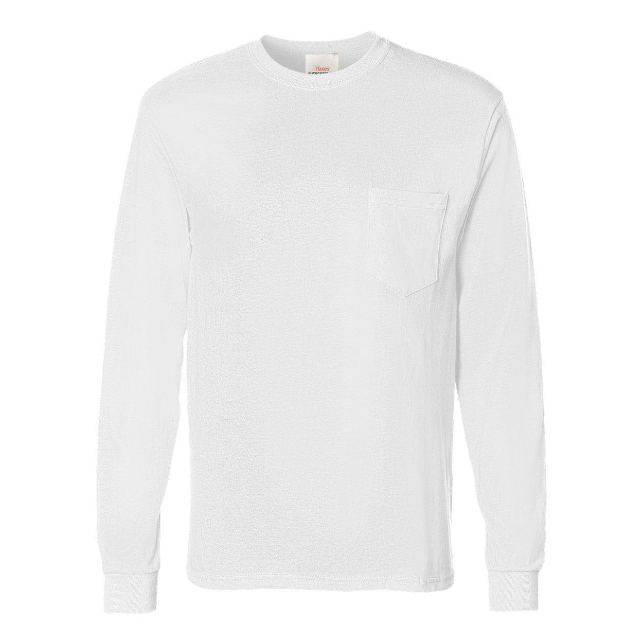 

Футболка Hanes Authentic с длинным рукавом и карманом, белый