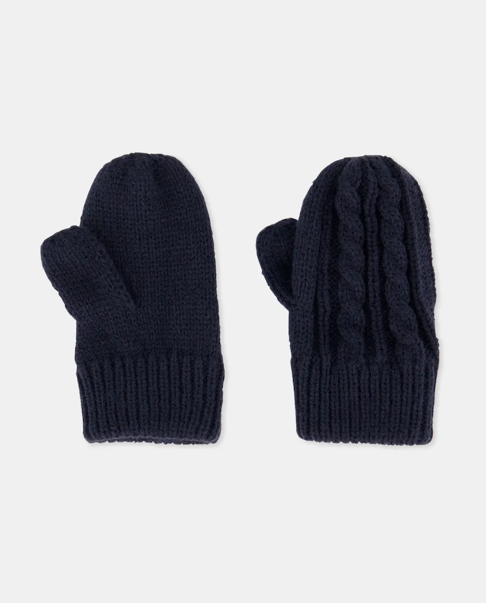 

Простые детские гладкие рукавички Baby El Corte Inglés, темно-синий