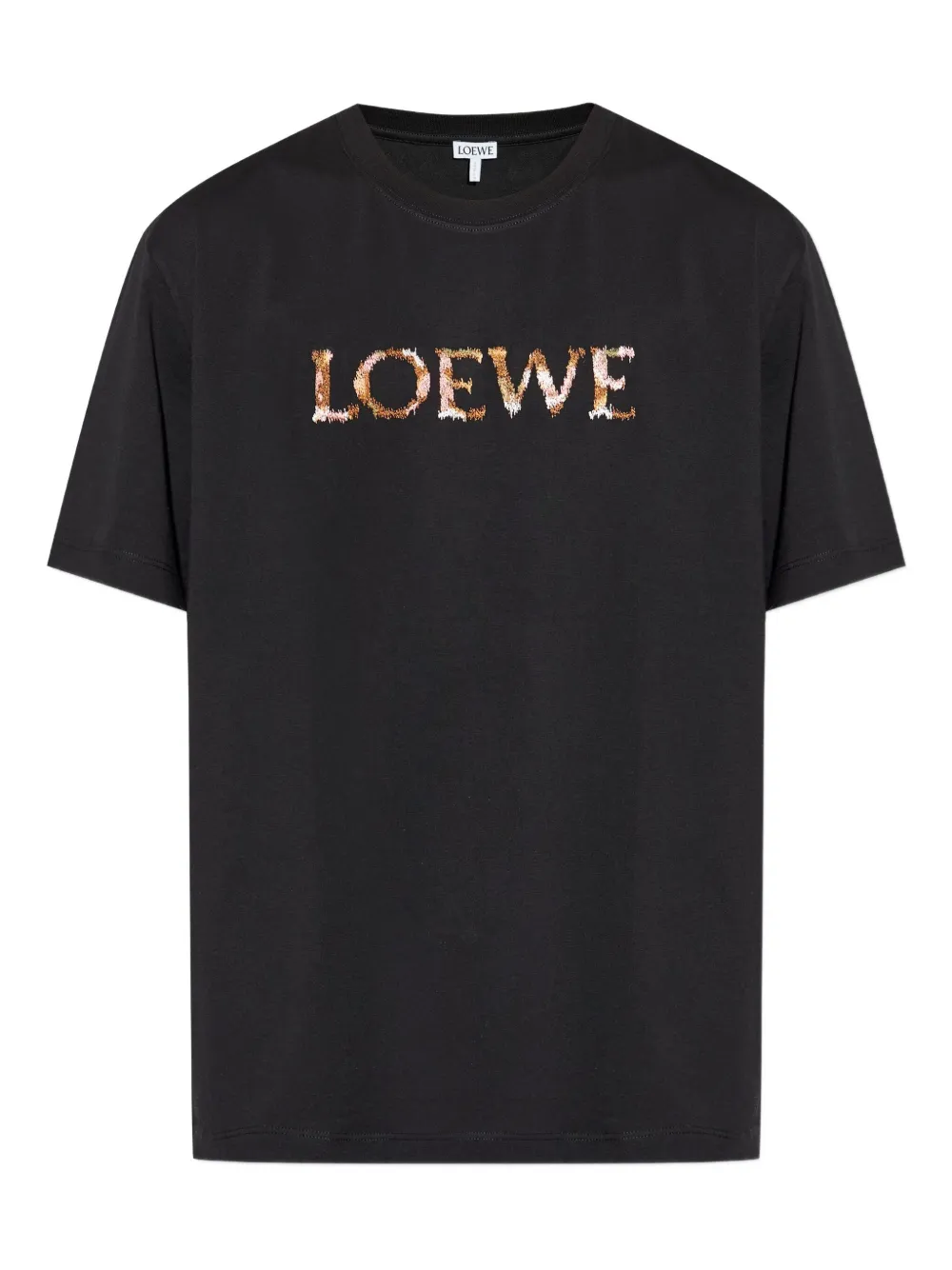 

Футболка с вышитым логотипом LOEWE, черный