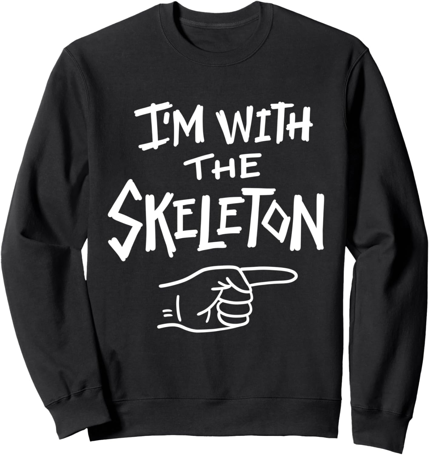 

Мужская толстовка с надписью «Я со скелетом» - забавный костюм на Хэллоуин для вечеринки в честь пары Funny Halloween Costume Holiday Party Gift Store, черный