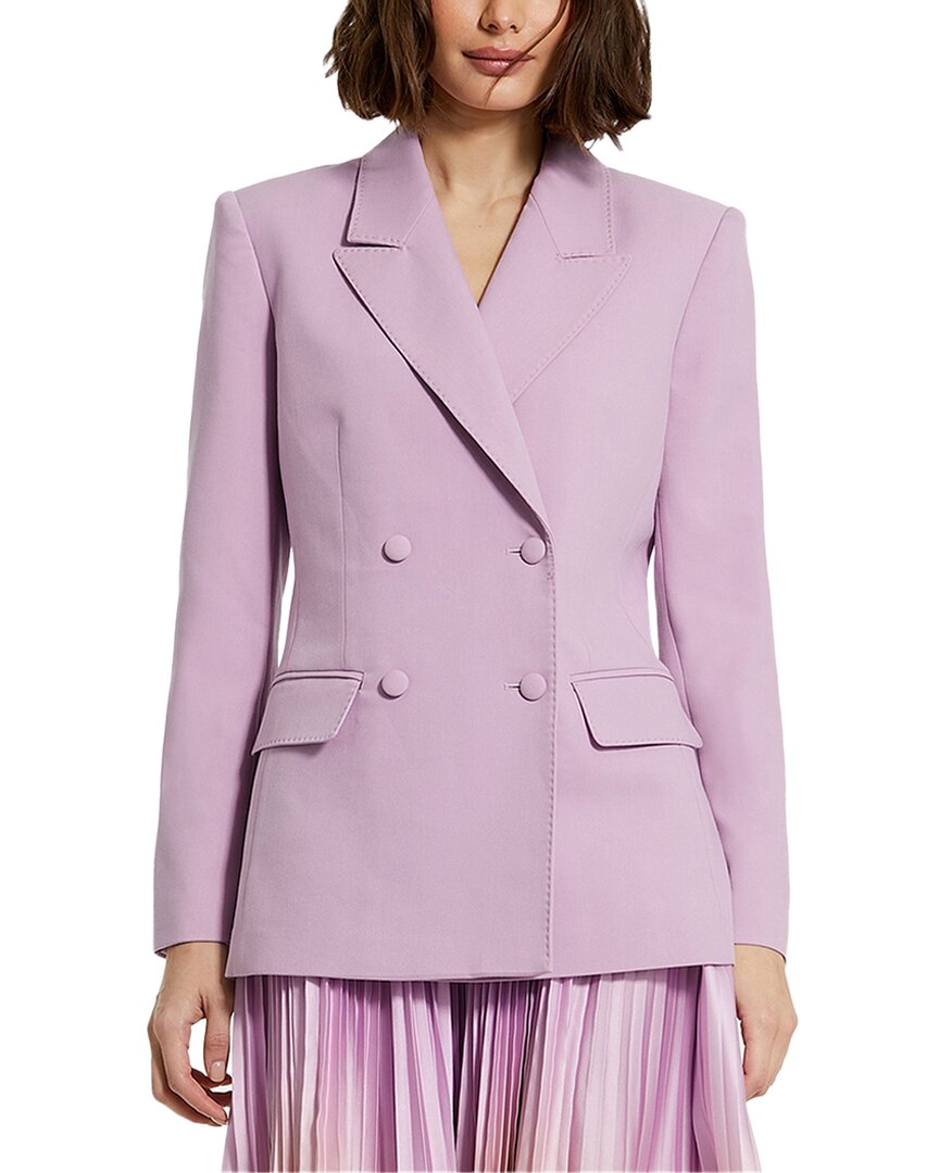 

Mac Duggal Классический креповый двубортный блейзер, цвет orchid