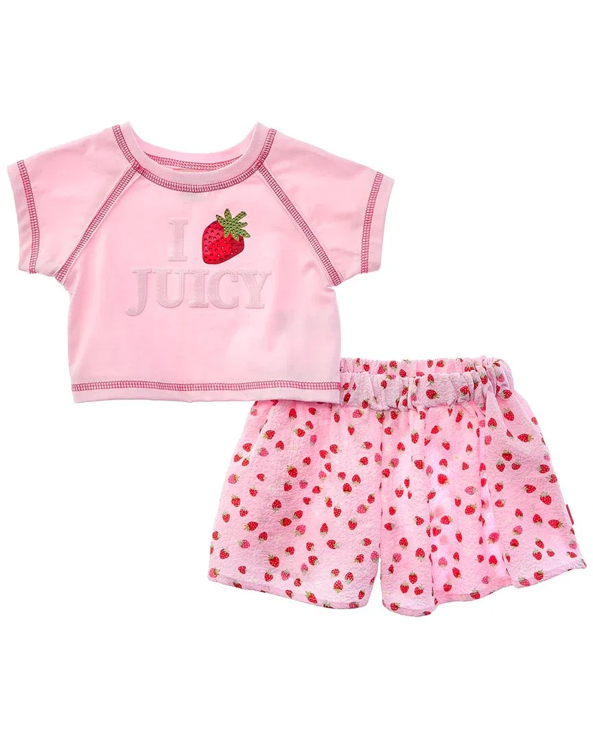Комплект Juicy Couture из двух предметов: шорты и топ, розовый