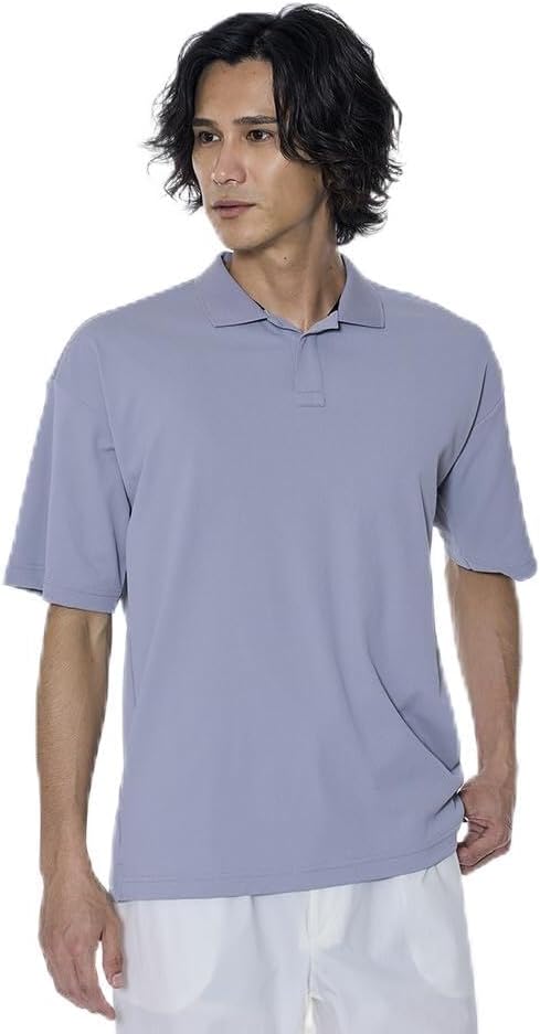 

Футболка-поло Mizuno Anti-Sweat, короткий рукав, защита от пятен от пота, непрозрачная, теплозащитная, модель B2MAB135, мужская, серый