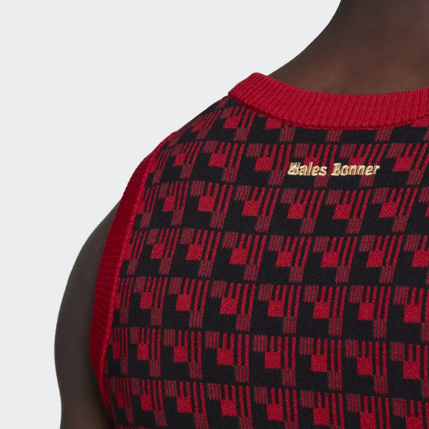 Жилет Adidas X Wales Bonner Knit «Multicolor» Adidas Originals, красный/черный — фото 2