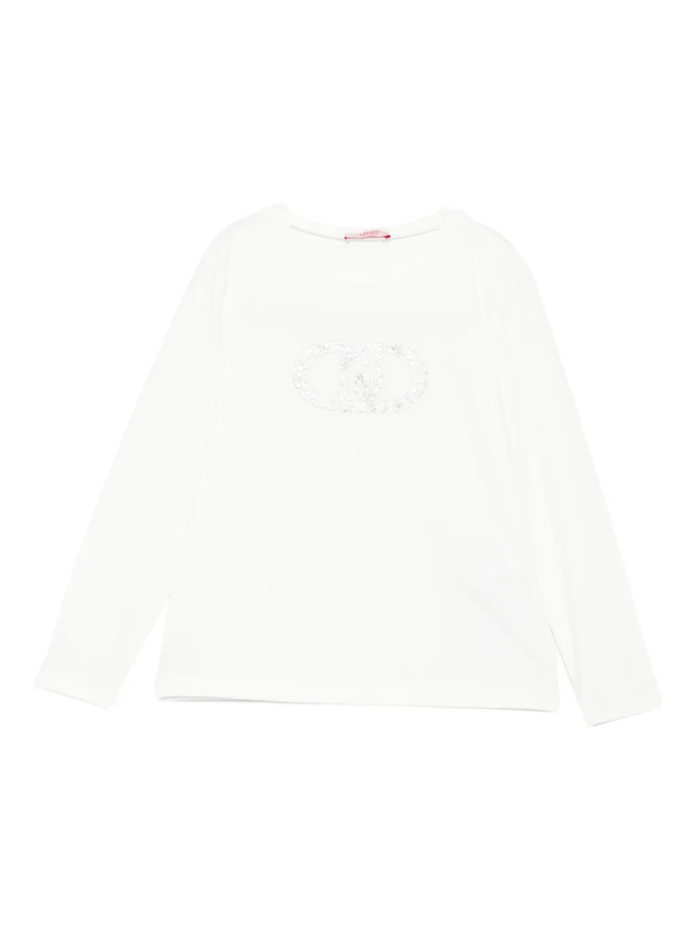 

Футболка с длинными рукавами и кристаллами Liu Jo Kids, белый