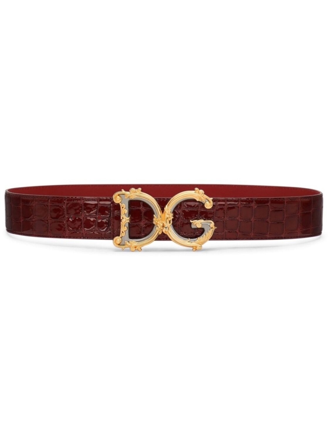 

Dolce & Gabbana ремень с тиснением под кожу крокодила, коричневый