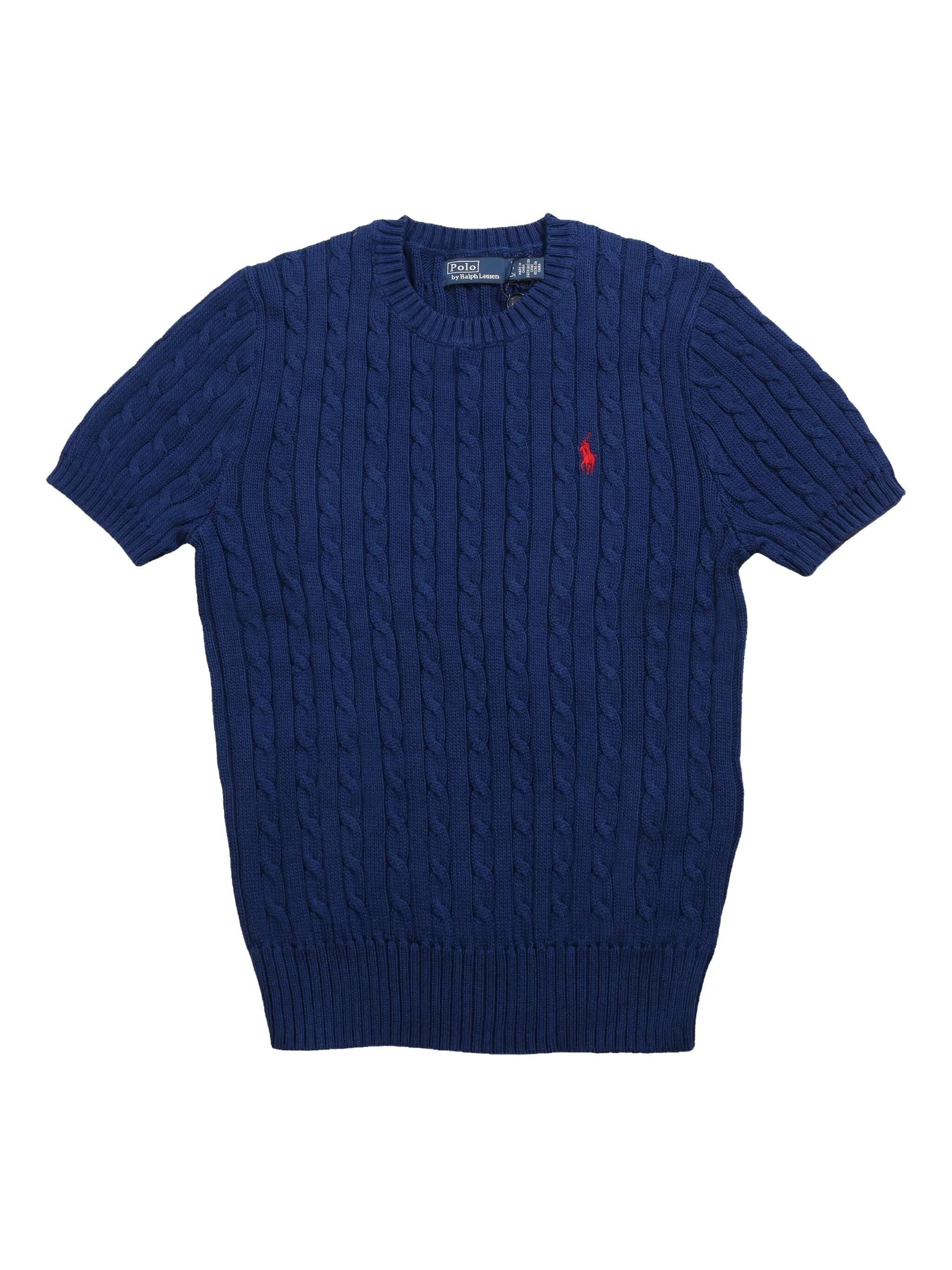 

Топ с коротким рукавом из трикотажного полотна Polo Ralph Lauren, синий