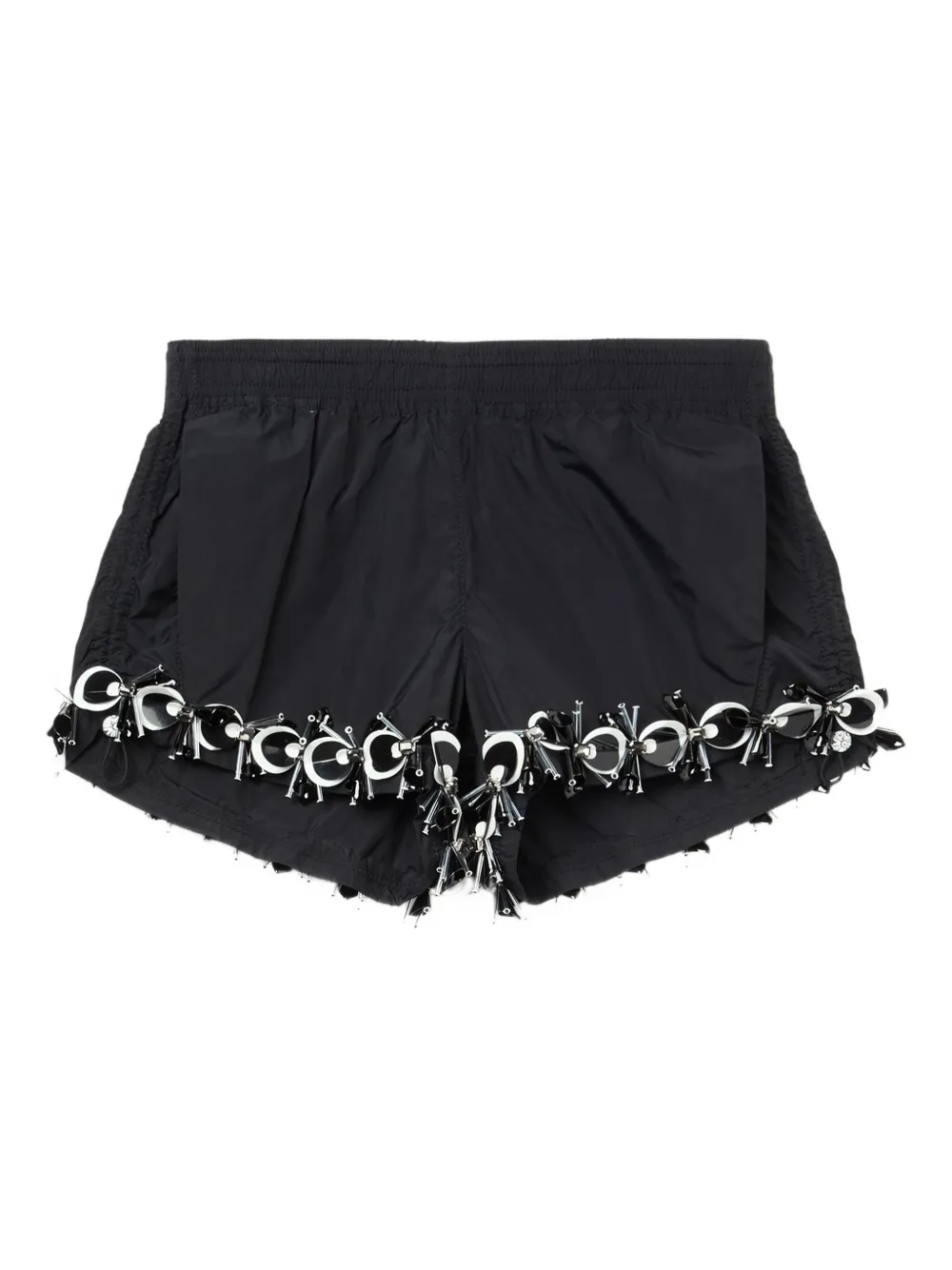 

Шорты с декорированным подолом PUCCI, черный