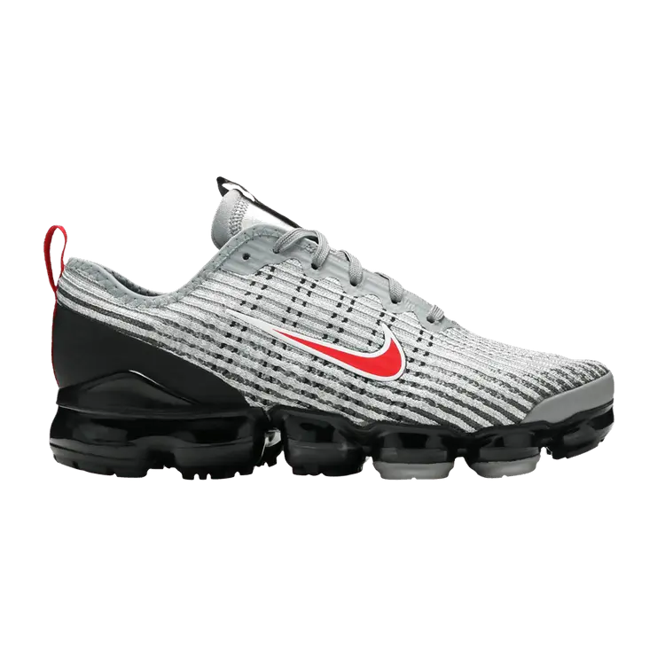 

Кроссовки Nike Air VaporMax Flyknit 3 GS 'Particle Grey University Red', серый