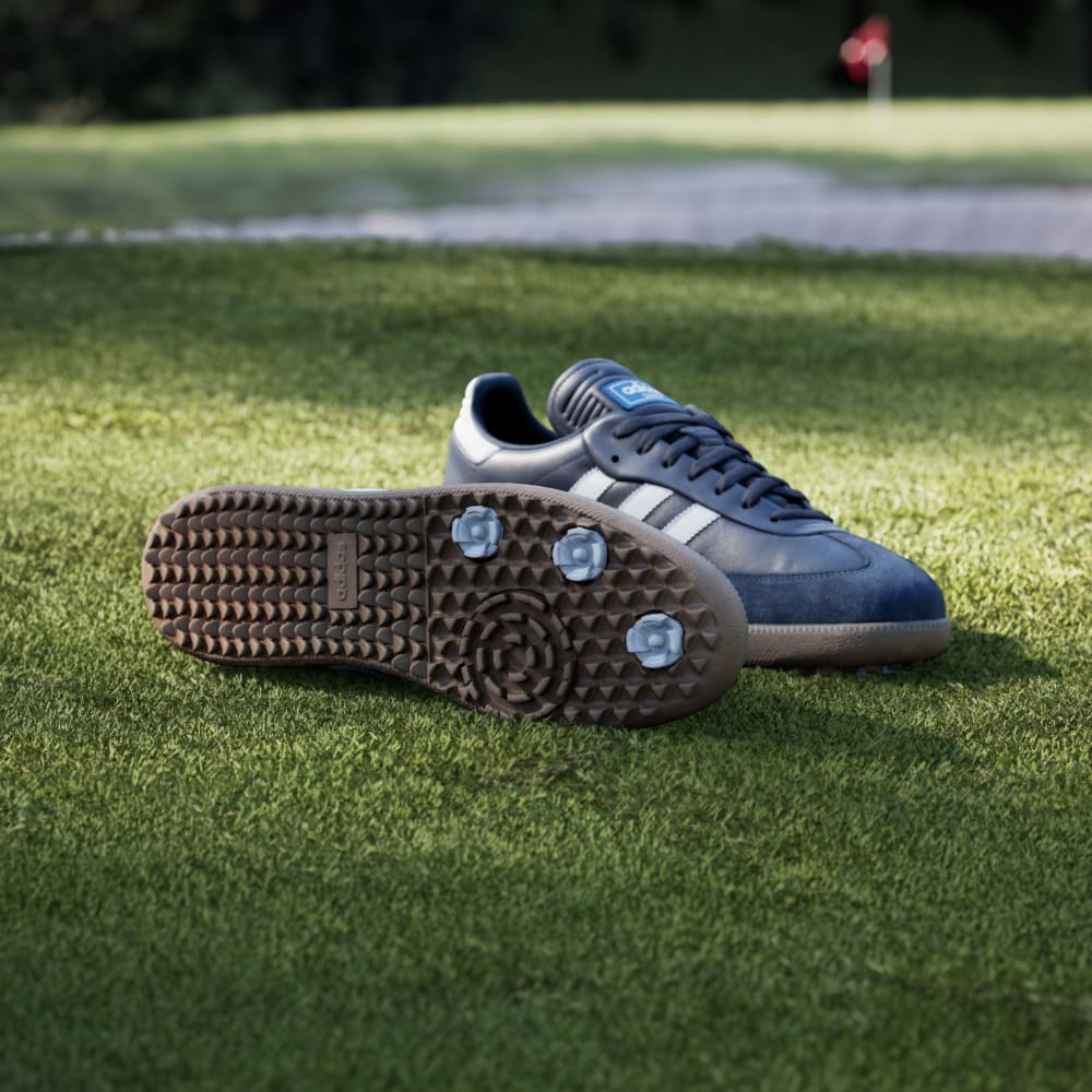 Кроссовки Adidas Samba Spikeless Golf Shoes, цвет Night Indigo/Cloud White/Blue Bird — фото 3