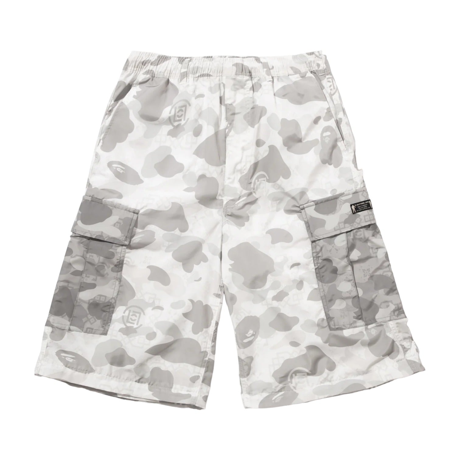 A Bathing Ape Брюки-карго BAPE X Clot Camo с отстегивающимися штанинами, свободного кроя, цвет «белый» — фото 3