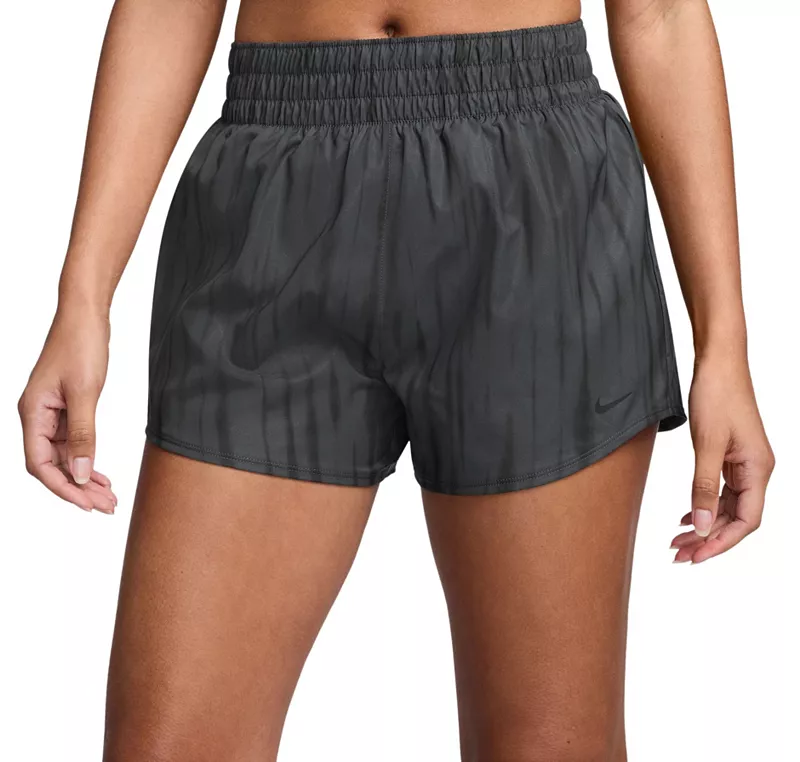 

Женские шорты Nike One Dri-FIT с высокой талией (3 дюйма) и короткой подкладкой с принтом, антрацит
