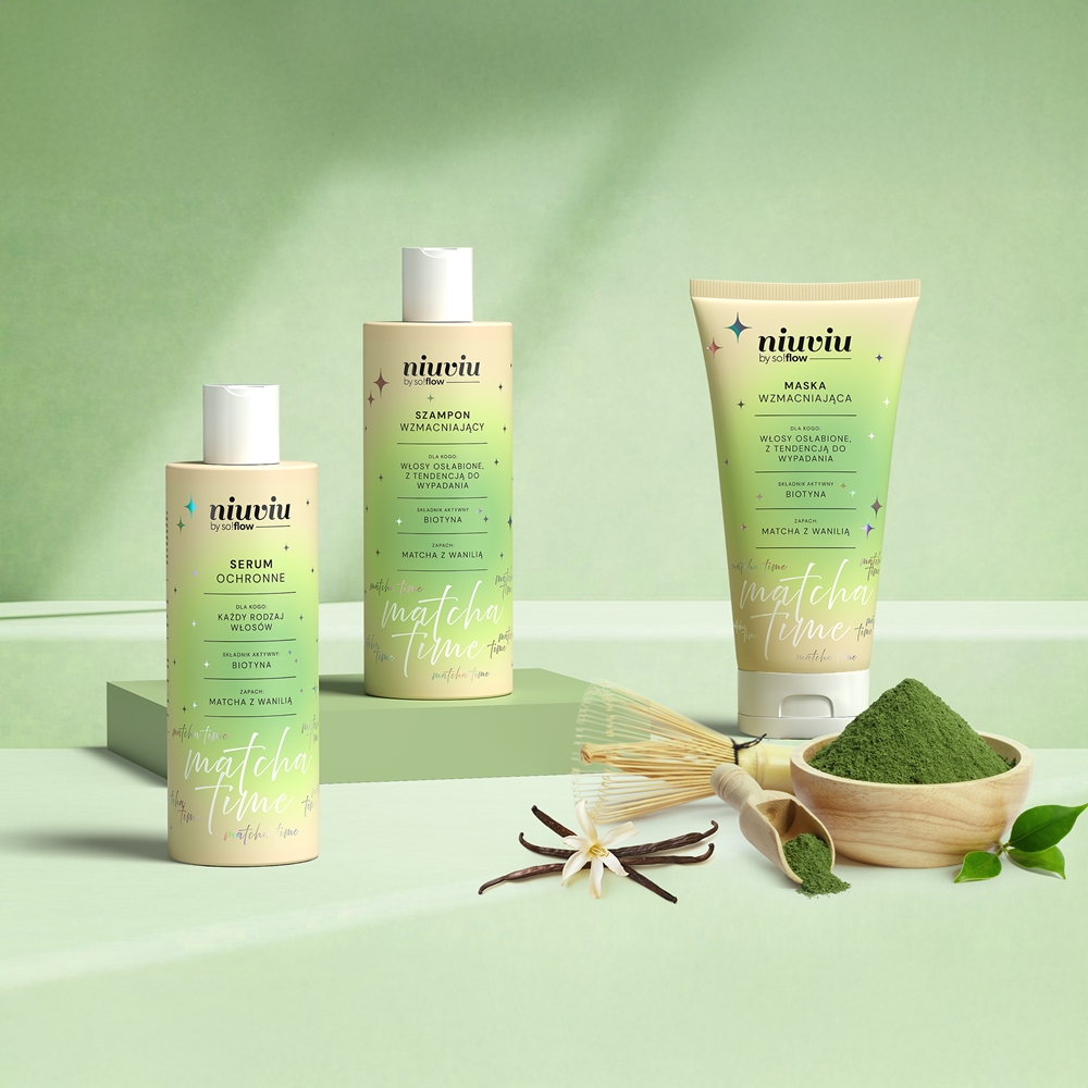 Укрепляющий шампунь Matcha time, тонизирующий шампунь для слабых волос So!Flow, 300 мл — фото 3