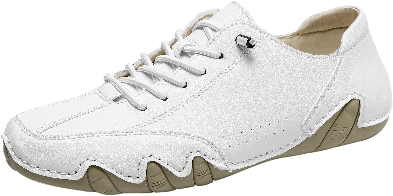 

Ортопедические кроссовки для мужчин и женщин, водонепроницаемые, с противоскользящей подошвой, легкие, с поддержкой свода стопы, широкой колодкой, обувь для вождения Generic, белый