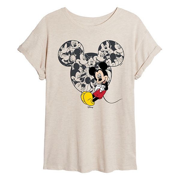 

Футболка Juniors Mickey Mouse Ear Collage oversized Disney, Beige