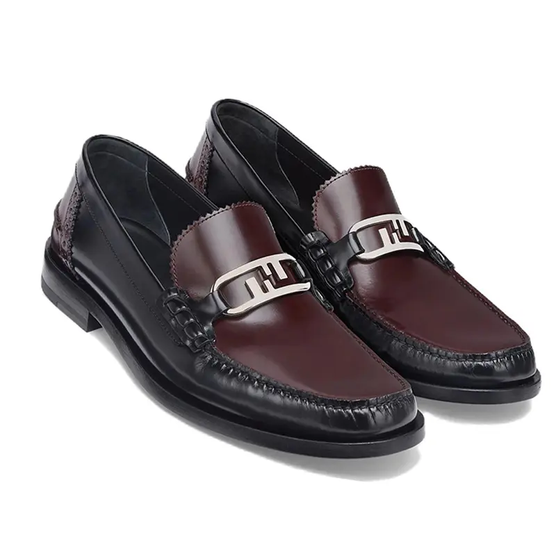 Мужские туфли Fendi низкие, черно-коричневый — фото 2