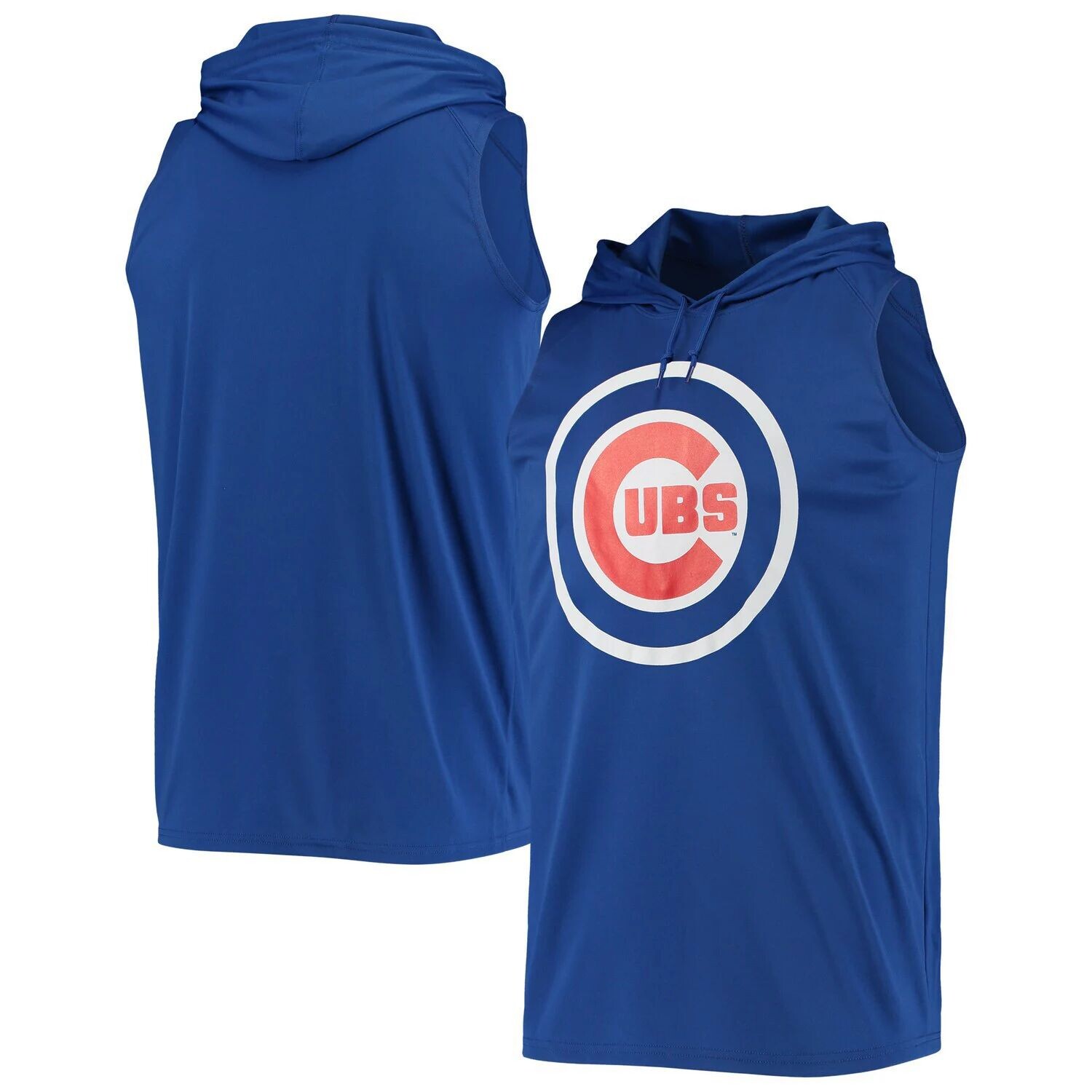 

Мужской пуловер с капюшоном без рукавов Royal Chicago Cubs Stitches