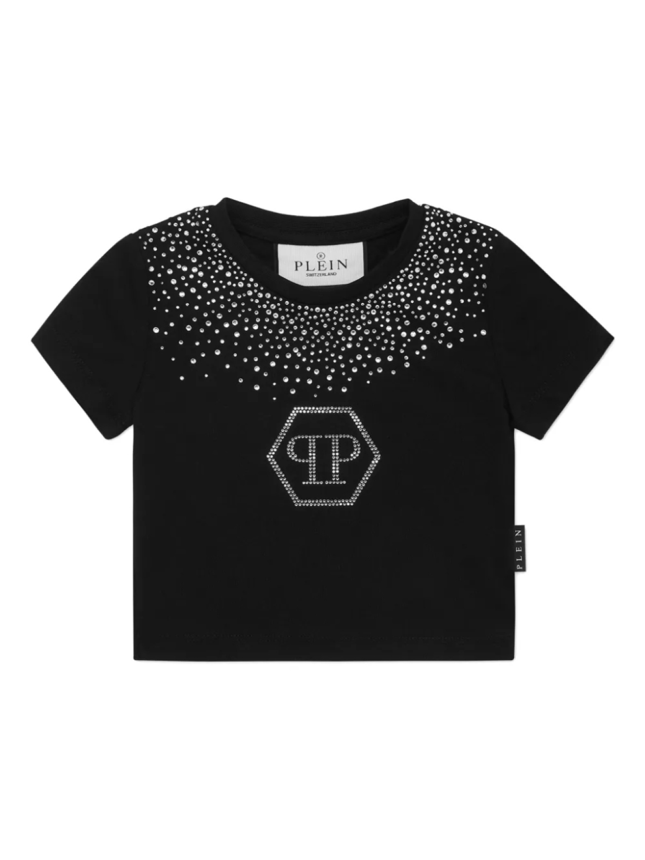 

Укороченная футболка Philipp Plein Hexagon Strass, черный