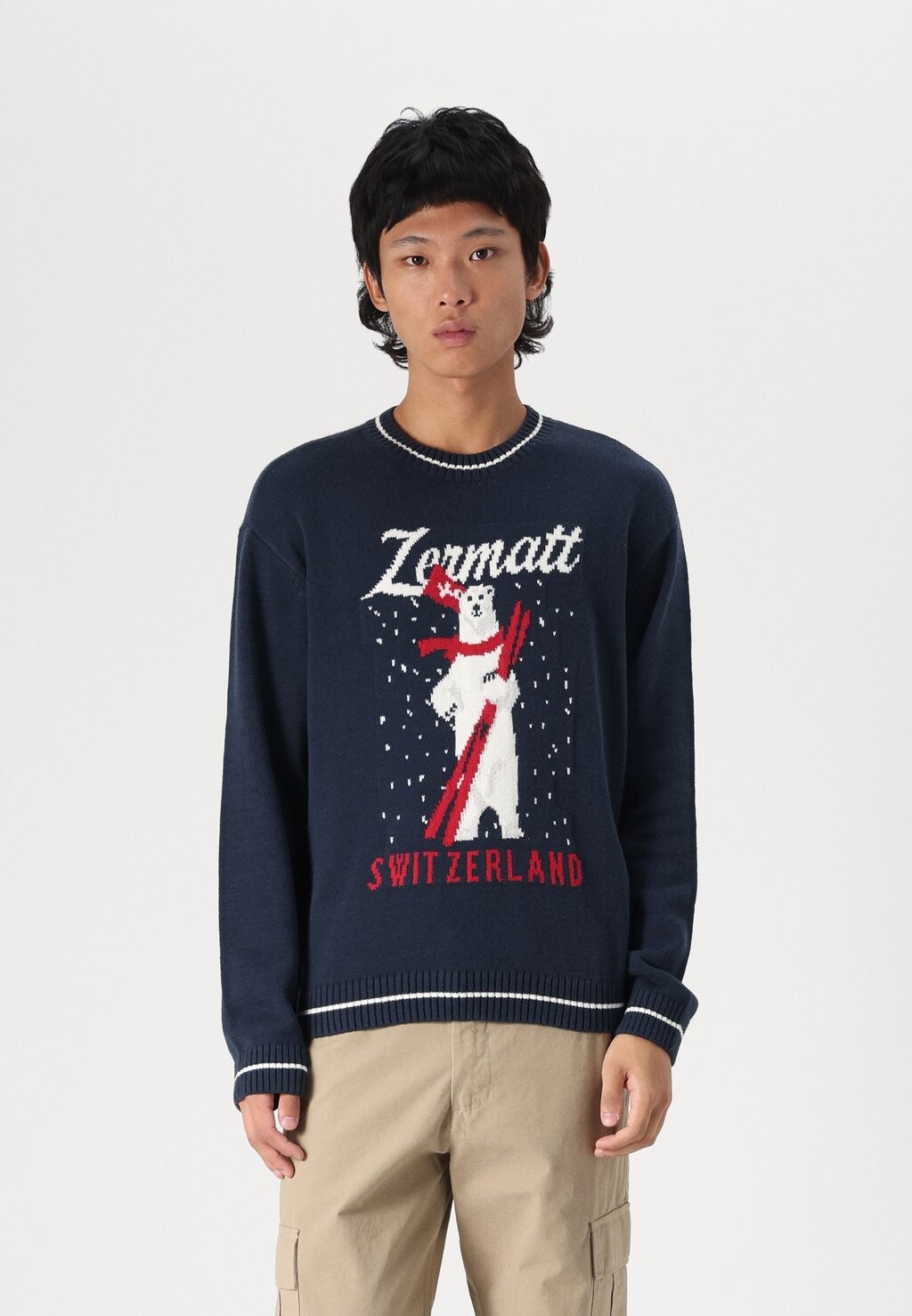 

Джемпер CREW Hollister Co., темно-синий