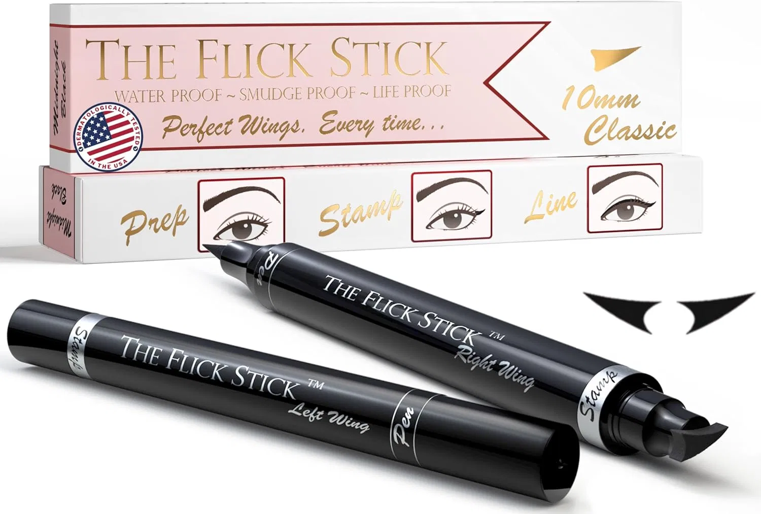 Подводка для глаз The Flick Stick, набор из 2 шт, 10 мм, midnight black
