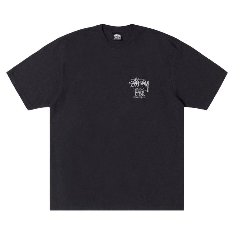 

Футболка Stussy Classic Gear Tee Pigment Dyed 'Faded Black/White'