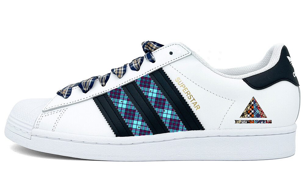 

Кроссовки adidas originals Superstar Series Skateboarding Shoes Unisex Low-top Black, синий