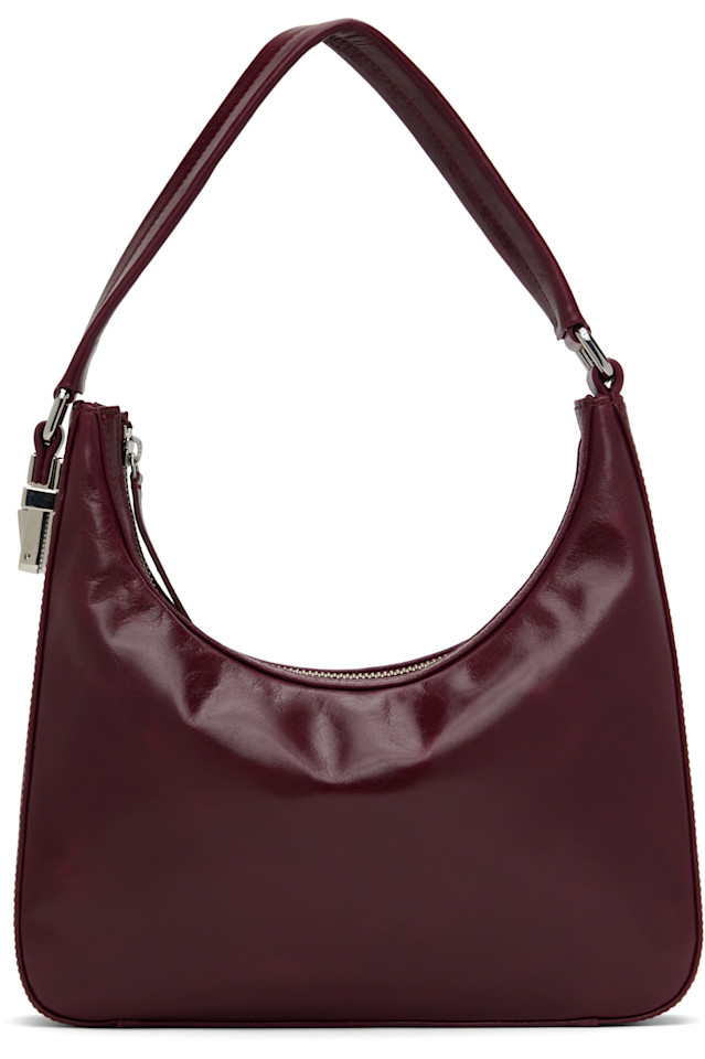 

Сумка из тисненой кожи Rhea By Far, цвет sour cherry