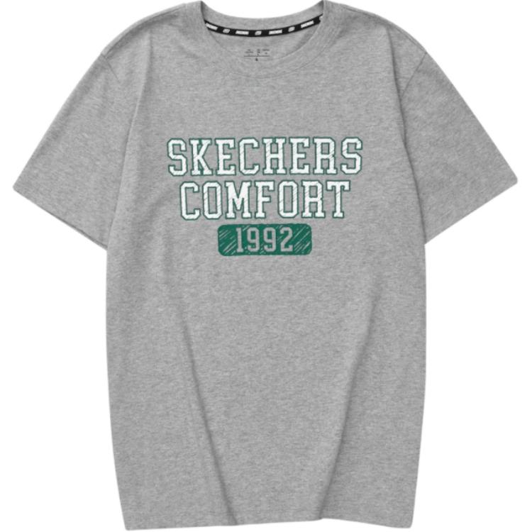 

Skechers Футболка мужская, средняя, серо-меланжевый