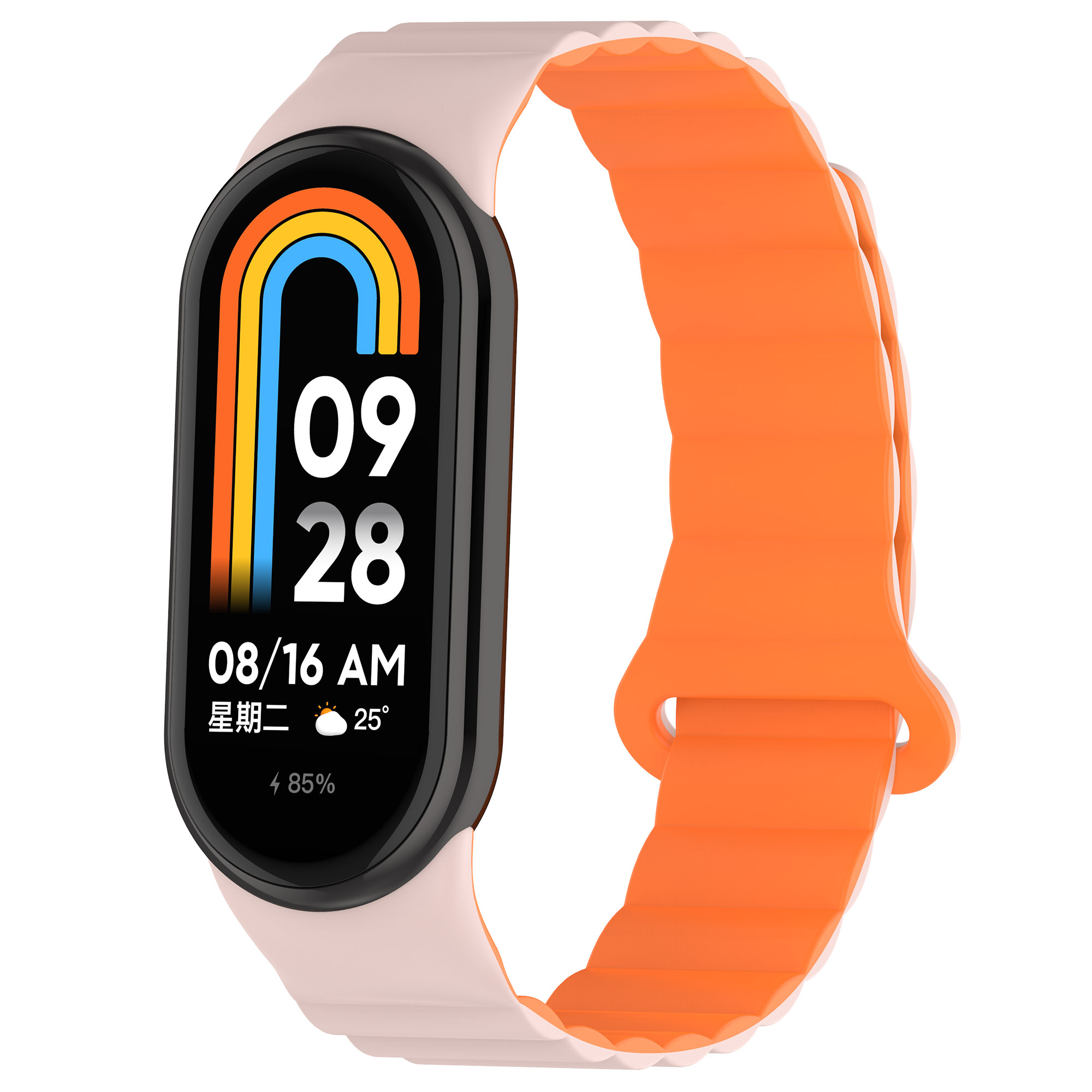 

IBOANN Часы Strap Xiaomi Compatibility Silicone Material, Pink Sand Orange