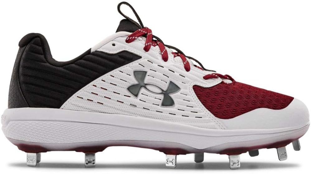 Кроссовки для бейсбола Under Armour Men's Yard Mt, Cardinal (601)/White — фото 4