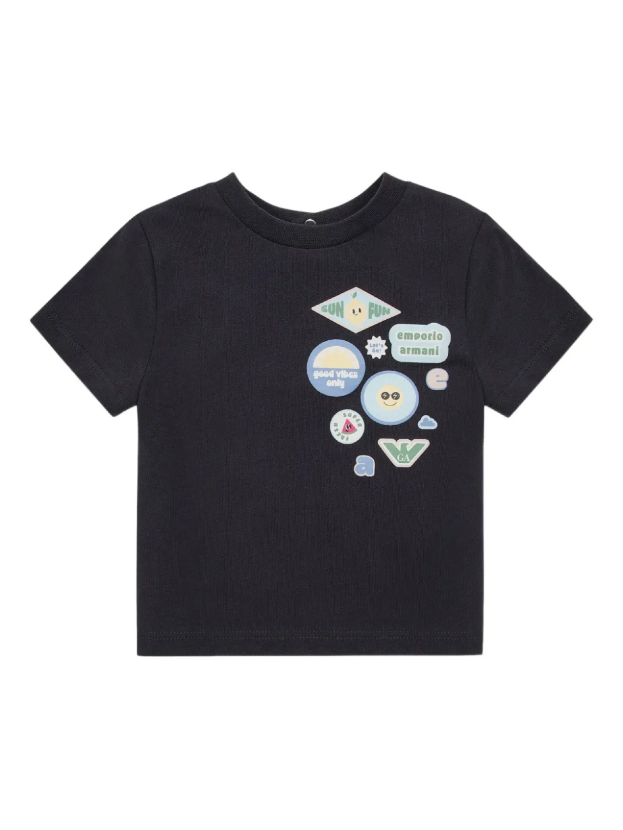 

Футболка с нашивками Emporio Armani Kids, синий