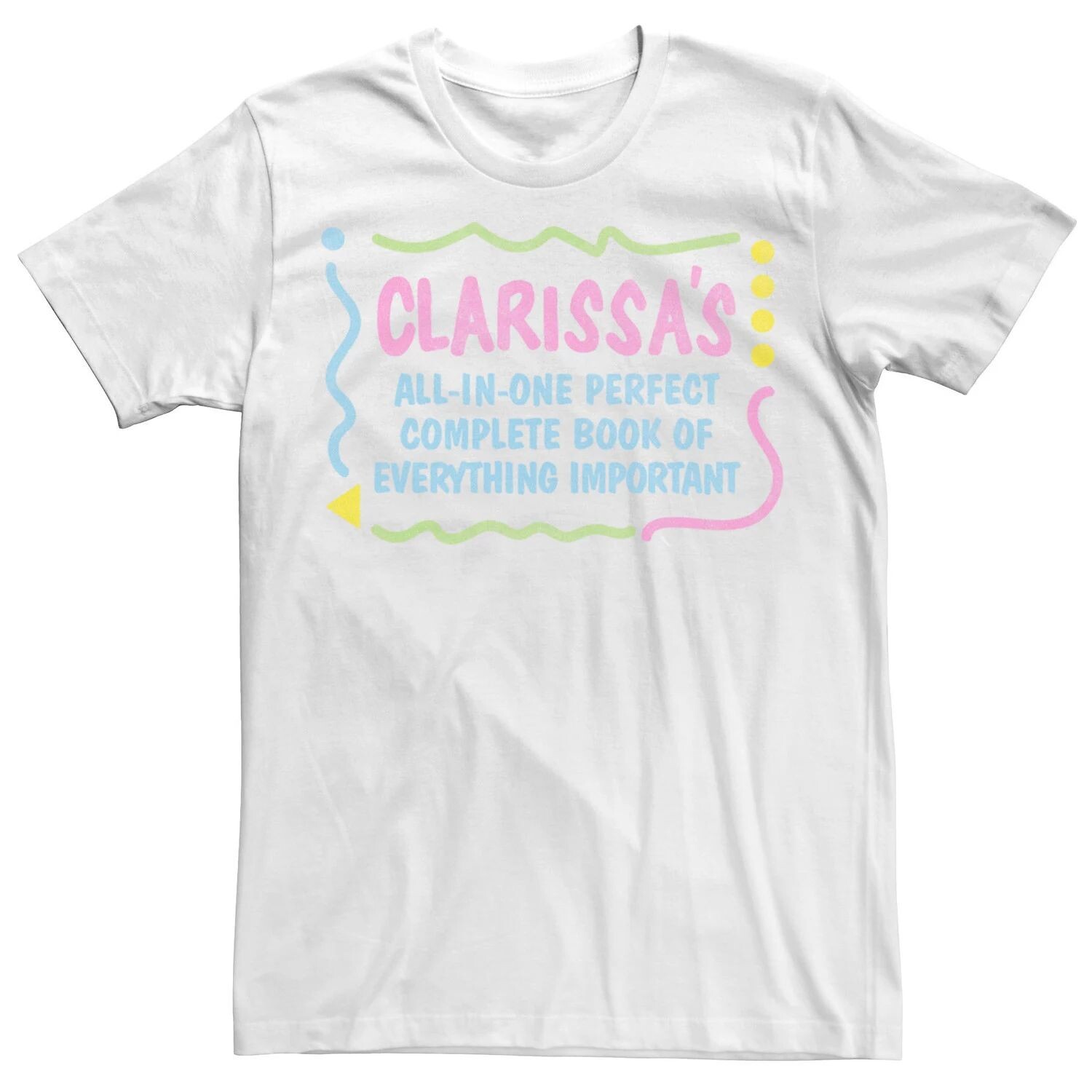 

Мужская футболка Nickelodeon Clarissa объясняет все это идеальная полная книга Licensed Character